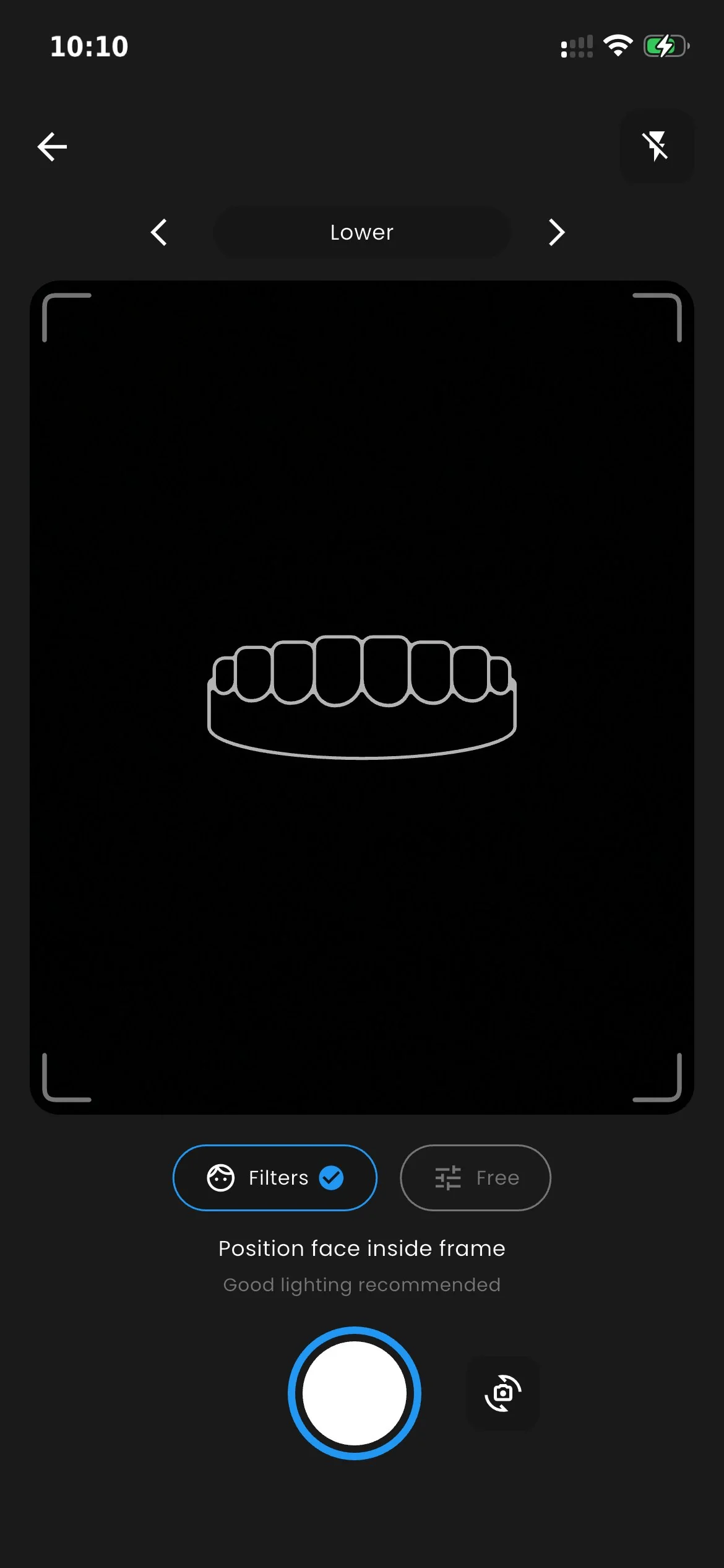 Lower arch dental photo